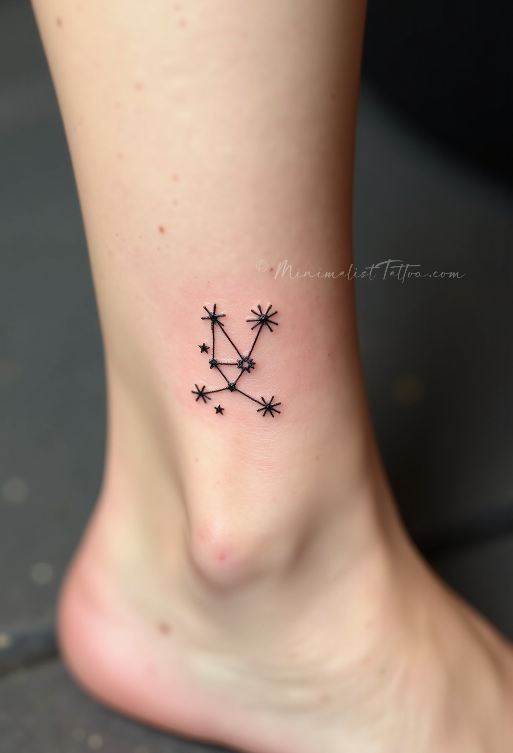Minimalist constellation tattoo