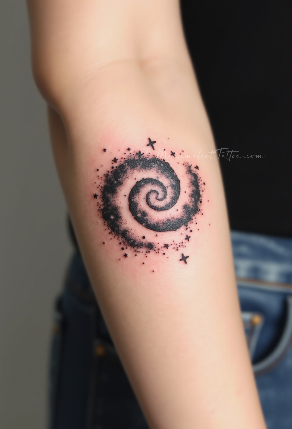 Minimalist galaxy tattoo