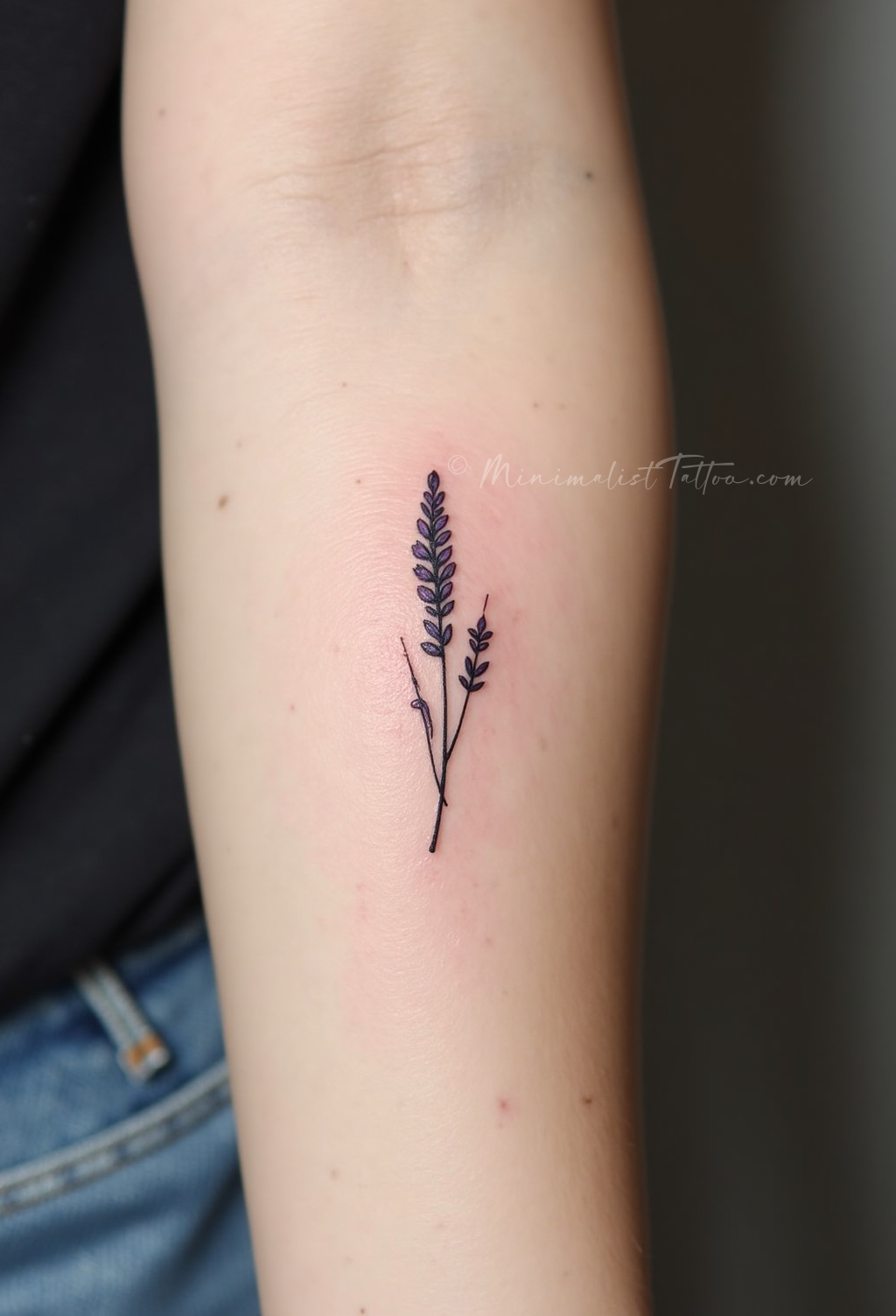 Small lavender tattoo