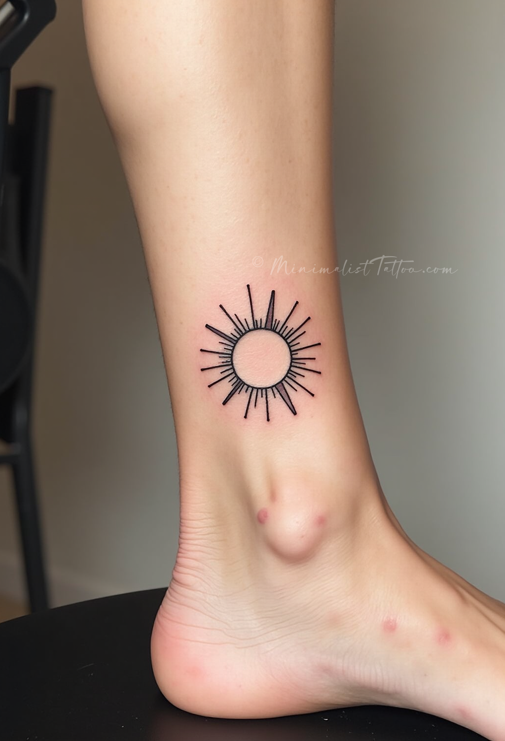 Small sun tattoo