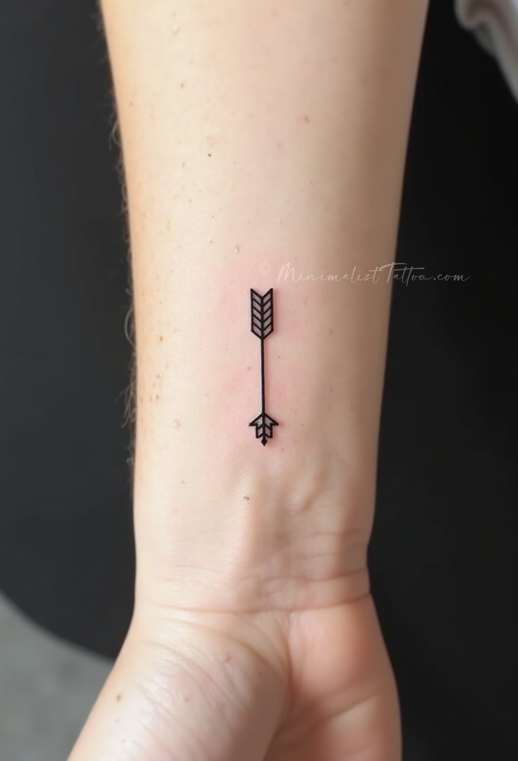 Small arrow tattoo