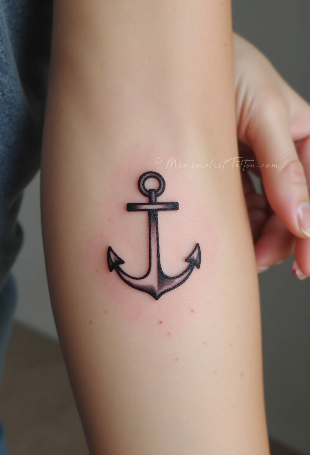 Small anchor tattoo