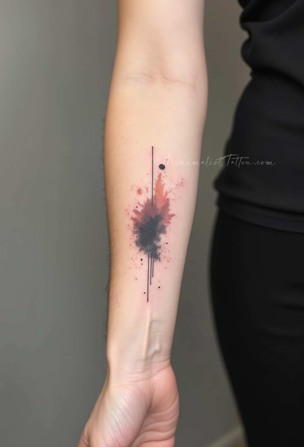 Small brushstroke tattoo